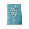 Airbrush Klebeschablone Stencil Film Set Drache 23 Mask blau transparent