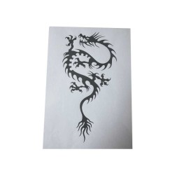 Airbrush Klebeschablone Stencil Film Set Drache 23 Mask blau transparent