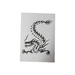 Airbrush Klebeschablone Stencil Film Set Drache 19 Mask blau transparent