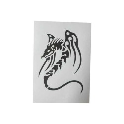 Airbrush Klebeschablone Stencil Film Set Drache 25 Mask blau transparent