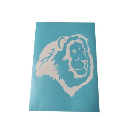 Airbrush Klebeschablone Set Löwe Mask blau transparent