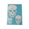 Airbrush Klebeschablonen Set Skull Shooted Stencil Sign Mask blau transparent