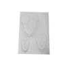 Airbrush Klebeschablonen Set Skull Shooted Stencil Sign Mask blau transparent