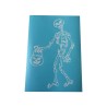 Airbrush Klebeschablonen Helloween Set 2 Skelett Stencil Sign Mask blau transparent