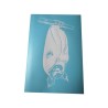 Airbrush Klebeschablonen Helloween Set 5 Fledermaus groß Stencil Sign Mask blau transparent