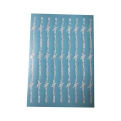 Airbrush Klebeschablonen Universal Stacheldraht Set A3 Stencil Sign Mask blau transparent