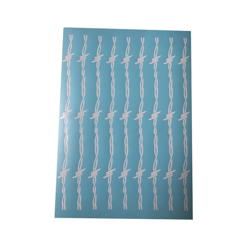 Airbrush Klebeschablonen Universal Stacheldraht Set A3 Stencil Sign Mask blau transparent
