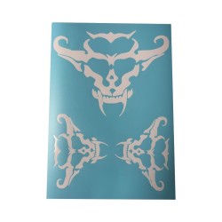Airbrush Klebeschablonen Skull Tank Set 1 Stencil Sign Mask A4