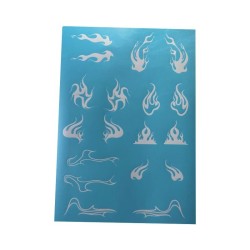 Airbrush Klebeschablonen Set Modellbau flames Set 1