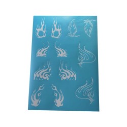 Airbrush Klebeschablonen Set Modellbau flames Set 2