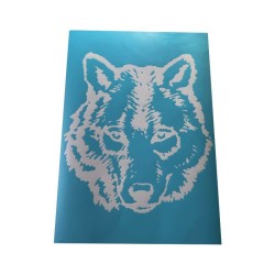 Airbrush Klebe Schablone Schäferhund Mask blau transparent Größe nach Auswahl