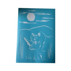 Airbrush Klebe Schablone Schäferhund Mask blau transparent Größe nach Auswahl