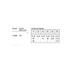 trodat 15186 Bänderstempel 18mm Schrifthöhe Abdruck 74x18mm NEU