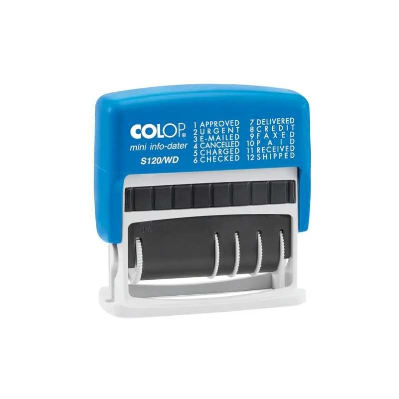 Colop S120/WD Wortbandstempel mit Datum inkl. 1 Kissen rot/blau NEU OVP Colop S120/WD Wortbandstempel mit Datum inkl. 1 Kissen rot/blau NEU OVP