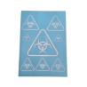 Airbrush Klebe Schablone Biohazard Mask blau transparent Größe nach Auswahl
