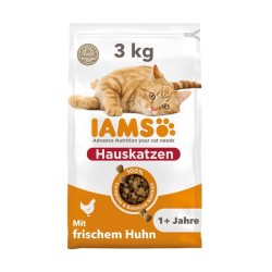IAMS Katzenfutter für Hauskatzen - 3kg - mit frischem Huhn