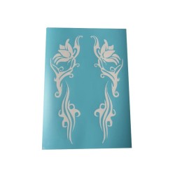 Airbrush Klebeschablonen Schablonen Rosen Tribal Set A4