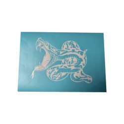 Airbrush Klebeschablone Set Cobra Schablone Schlange  A4 Mask blau