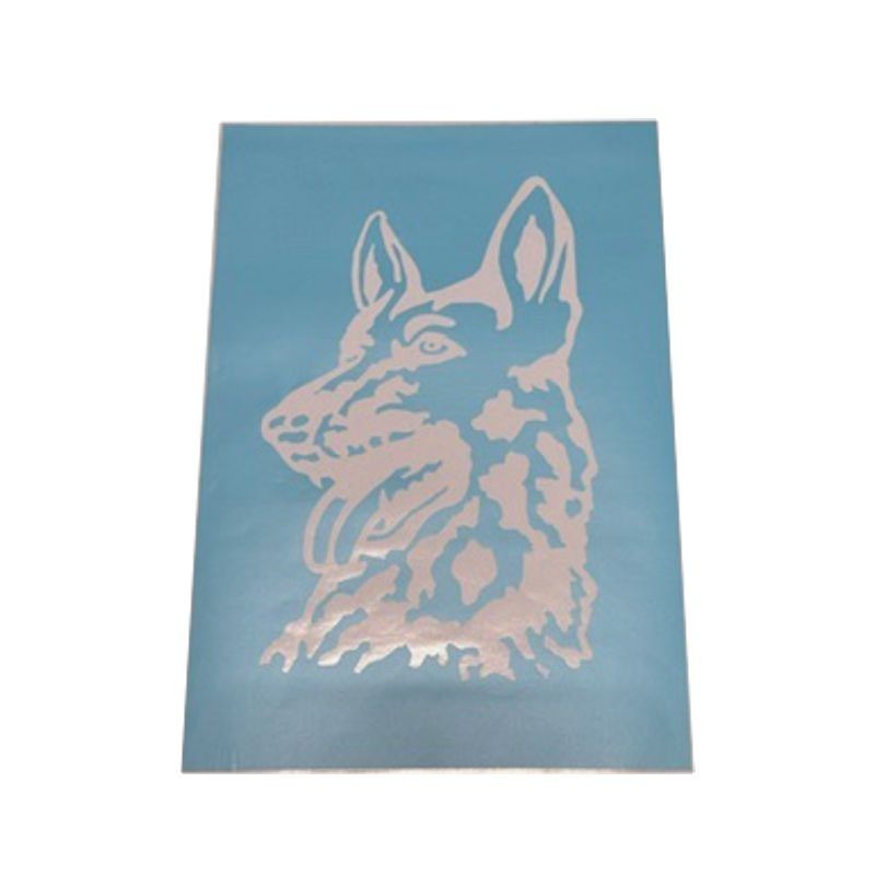Airbrush Klebe Schablone Schäferhund Mask blau transparent Größe nach Auswahl
