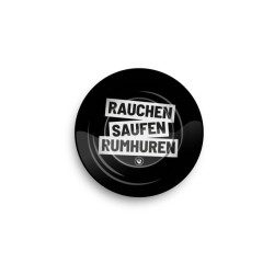 FIRE-FLOW™ Aschenbecher Ashtray  Rauchen, Saufen, Rumhuren Neu