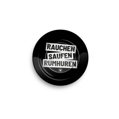 FIRE-FLOW™ Aschenbecher Ashtray  Rauchen, Saufen, Rumhuren Neu