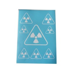 Airbrush Klebe Schablone Atom Mask blau transparent Größe nach Auswahl