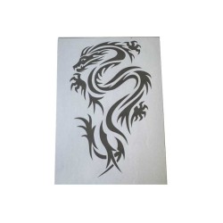 Airbrush Klebeschablone Stencil Film Set Drache 1 Mask blau transparent