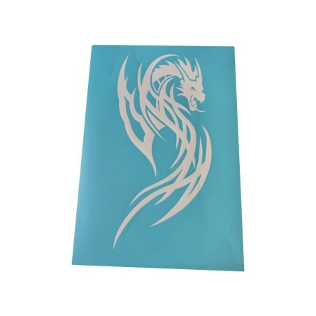 Airbrush Klebeschablone Stencil Film Set Drache 10 Mask blau transparent