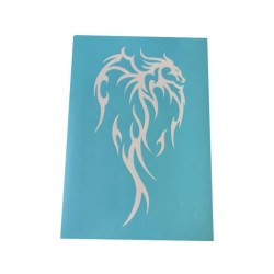 Airbrush Klebeschablone Stencil Film Set Drache 11 Mask blau transparent