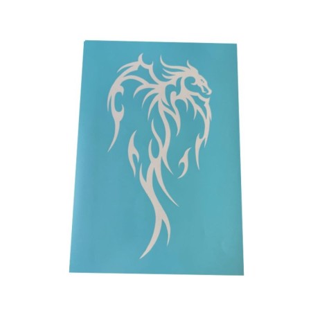 Airbrush Klebeschablone Stencil Film Set Drache 11 Mask blau transparent