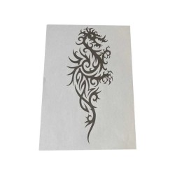 Airbrush Klebeschablone Stencil Film Set Drache 4 Mask blau transparent