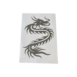 Airbrush Klebeschablone Stencil Film Set Drache 12 Mask blau transparent