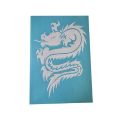 Airbrush Klebeschablone Stencil Film Set Drache 2 Mask blau transparent